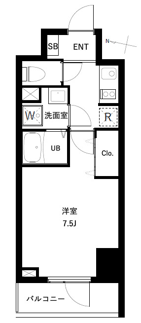 アーバンパーク扇大橋・1101号室の間取り