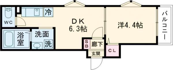 Yamaki Garden Court・102号室の間取り