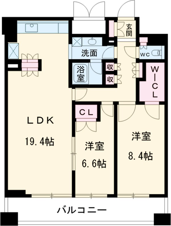 グラン・アベニュー名駅の間取り