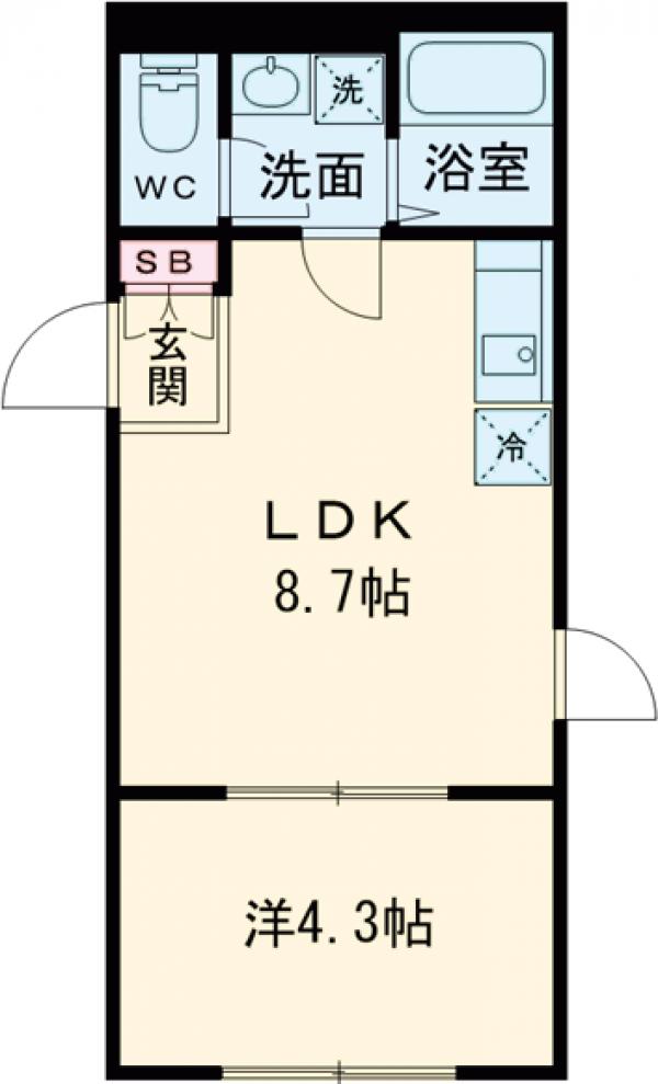 Ｃｉｏｎ　Ｏｈａｎａｊａｙａ・302号室の間取り