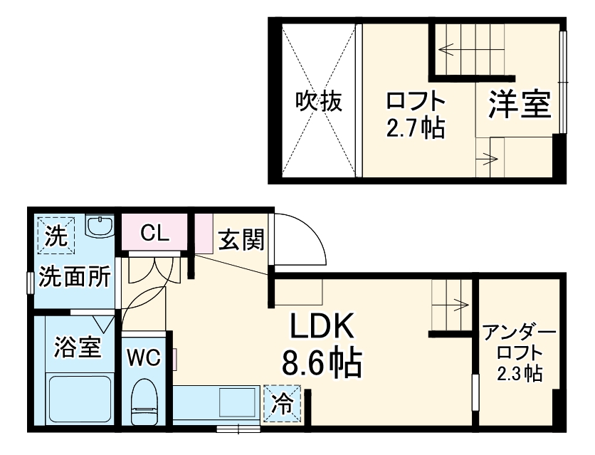 AIOI　Link・101号室の間取り