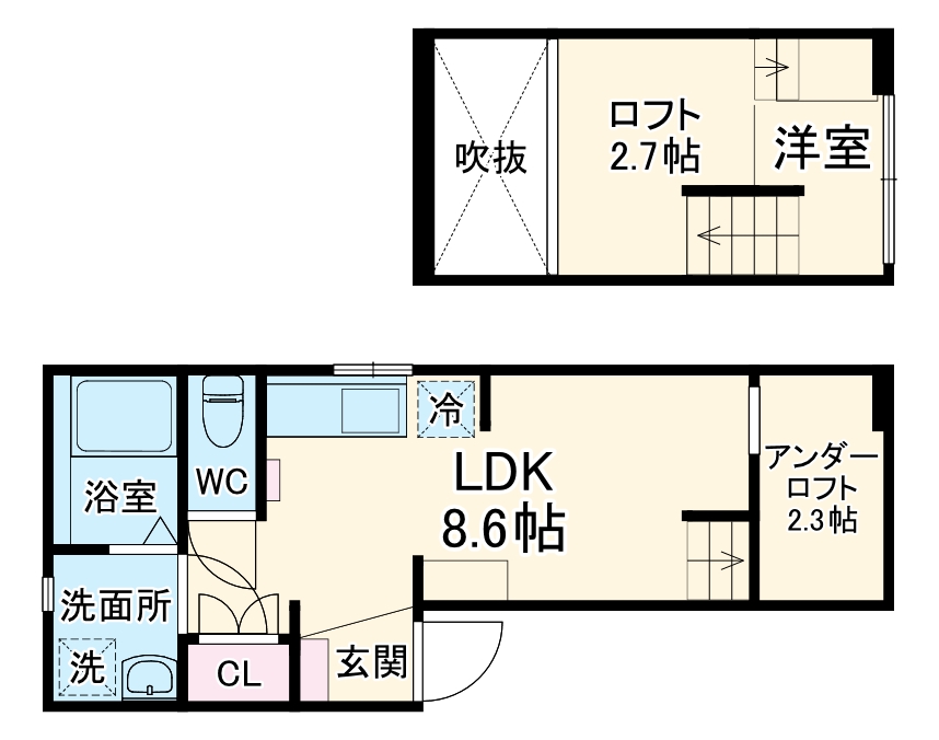 AIOI　Link・102号室の間取り