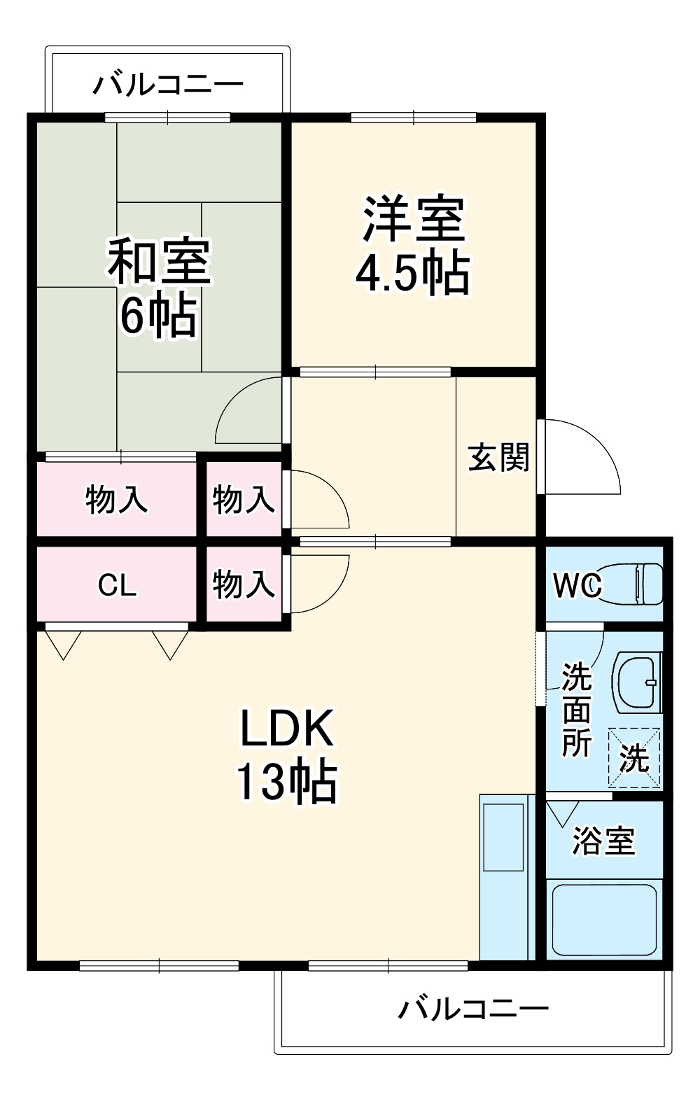 コーポ築山の間取り