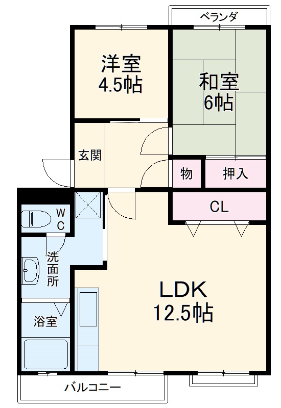 コーポ中根の間取り