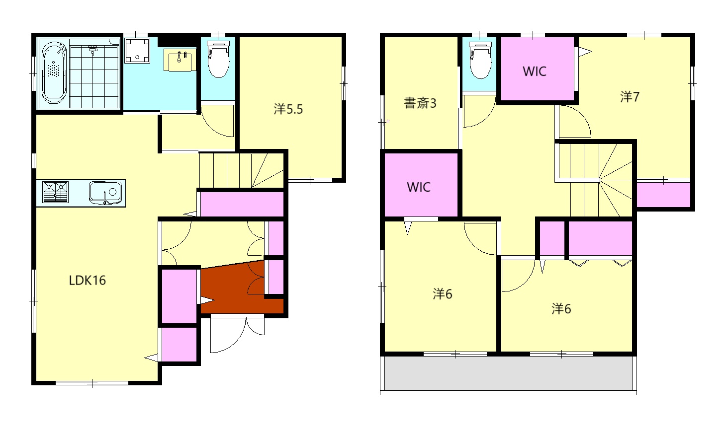 井上貸家の間取り
