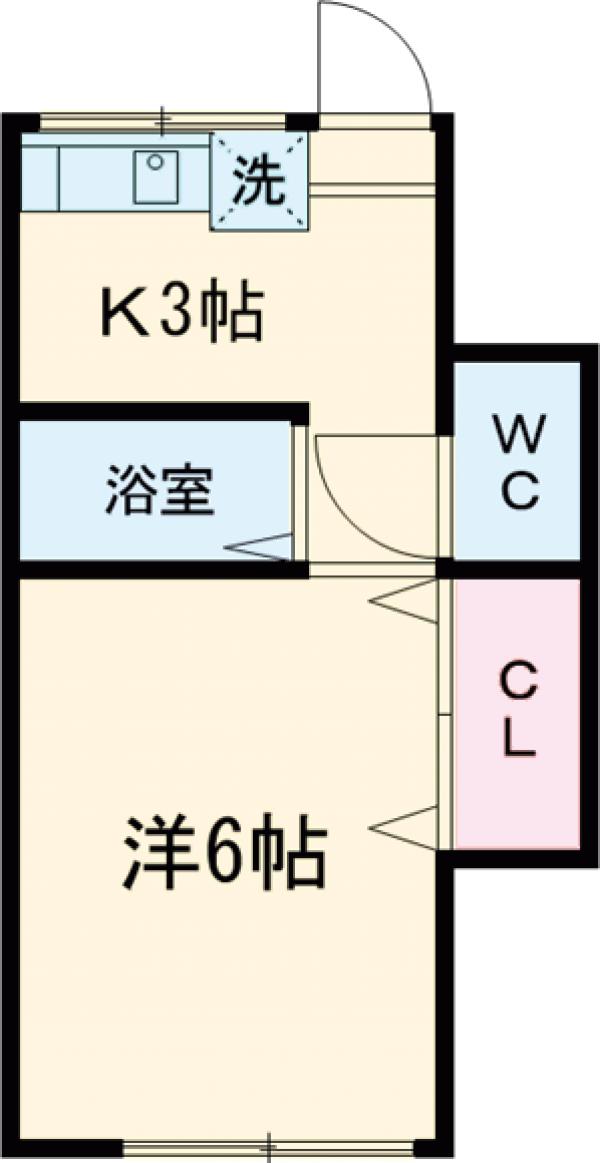 竹屋コーポ・03070号室の間取り