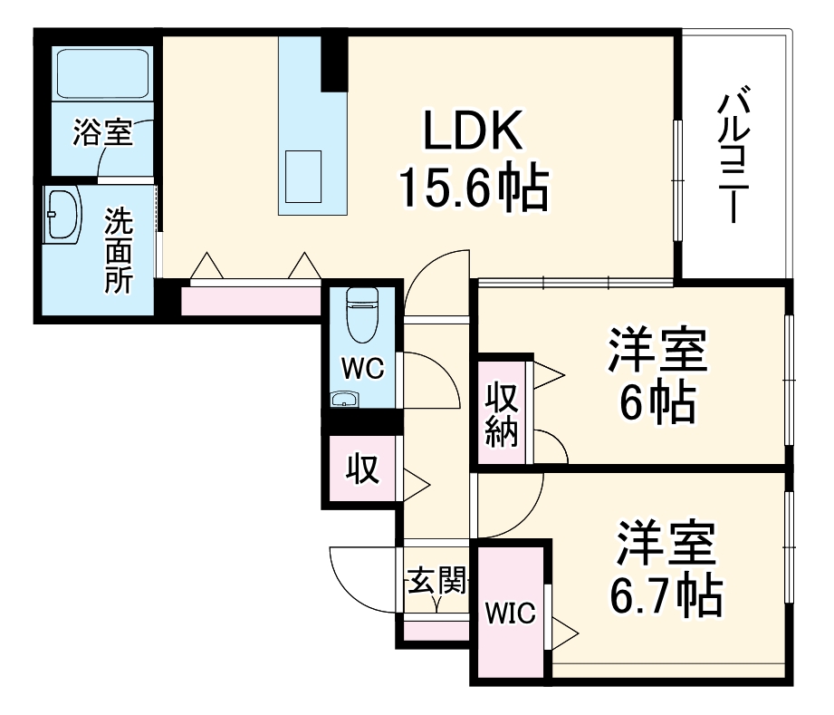 アンビエラ・103号室の間取り