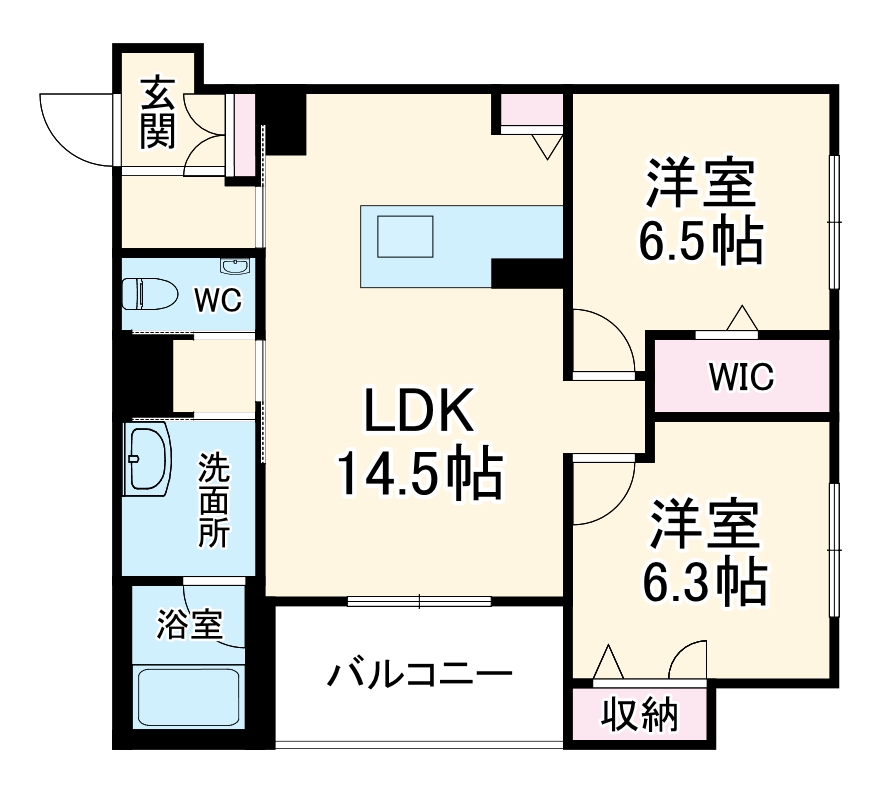 アンビエラ・105号室の間取り