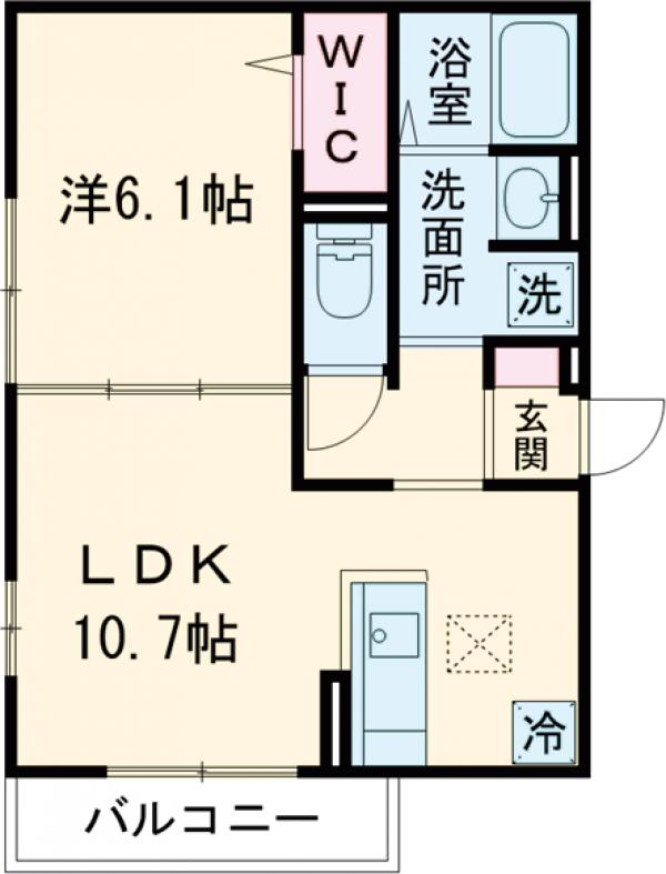 GRAMM御陵荒木Bの間取り