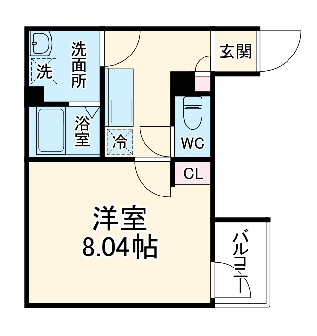 カインドネス小田急相模原Ｗｅｓｔ・203号室の間取り