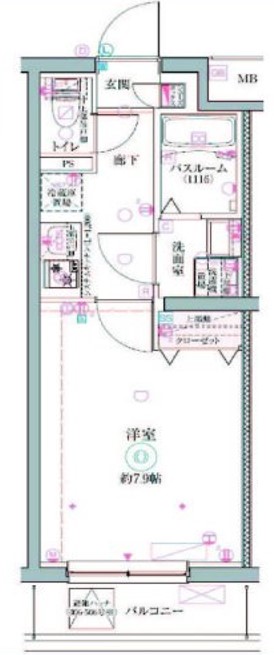 クレヴィスタ立石Ⅱ・303号室の間取り