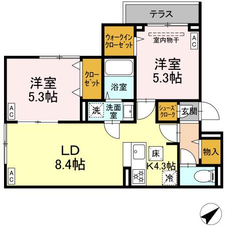 セレスティア江戸川Ⅲの間取り