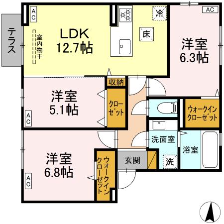 D-ROOM若草の間取り