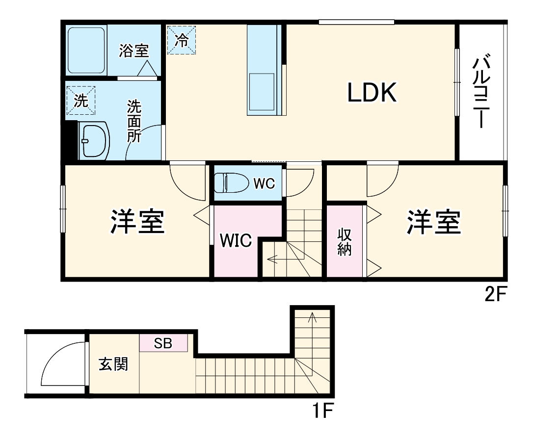 リーブルファイン木間ケ瀬Ⅲの間取り