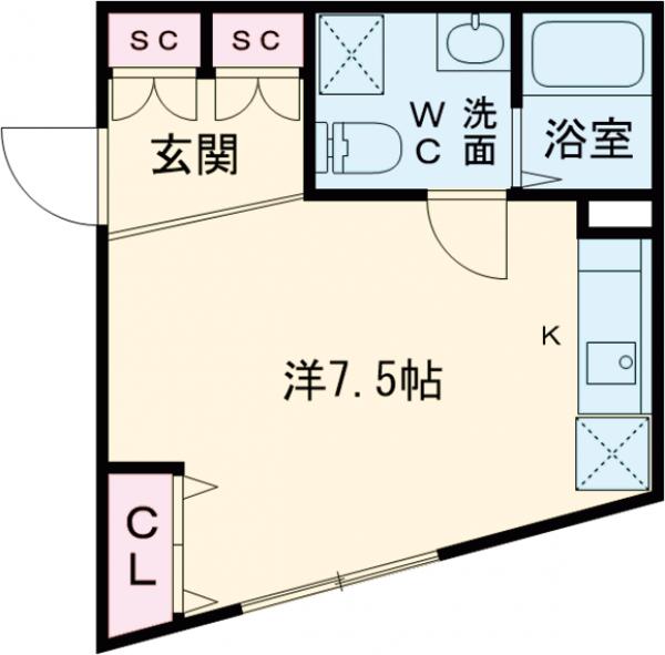 仮）宮坂町PJ・203号室の間取り