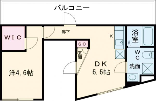 仮）宮坂町PJ・401号室の間取り