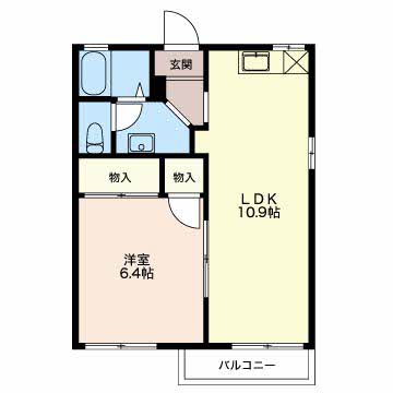 サンライズＫ　Ｃ・201号室の間取り