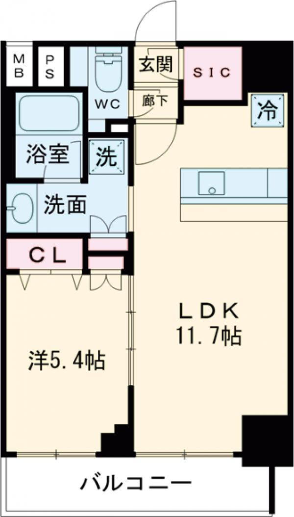 GENOVIA小村井・206号室の間取り