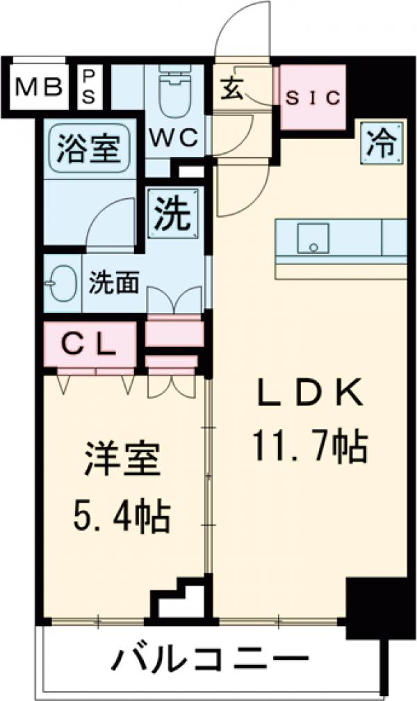 GENOVIA小村井・506号室の間取り