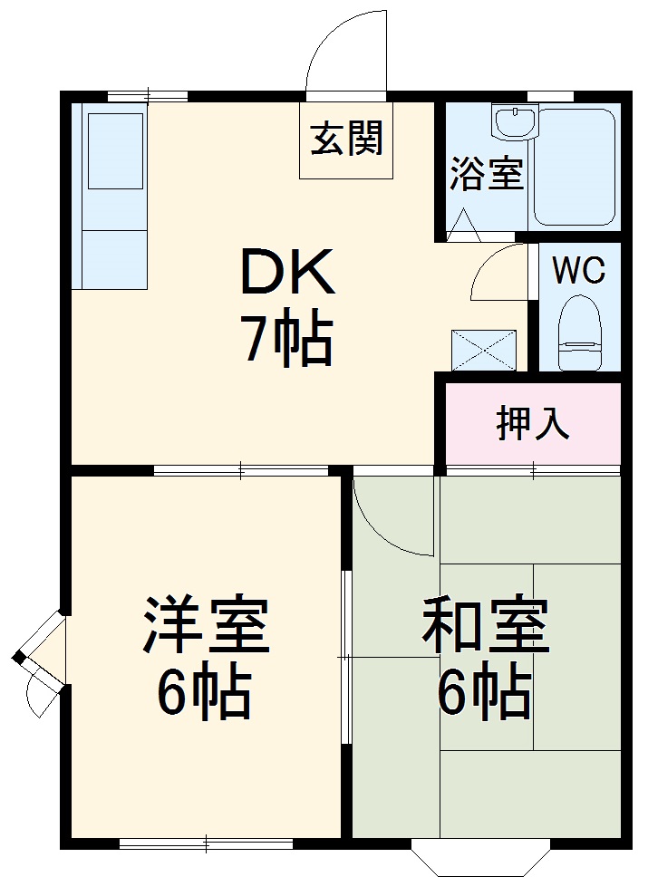 ハイツFの間取り
