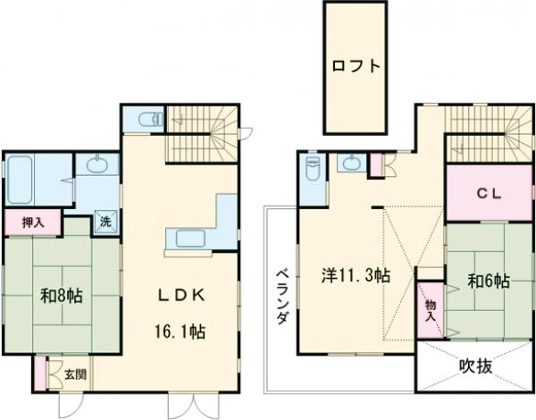 寺田戸建の間取り