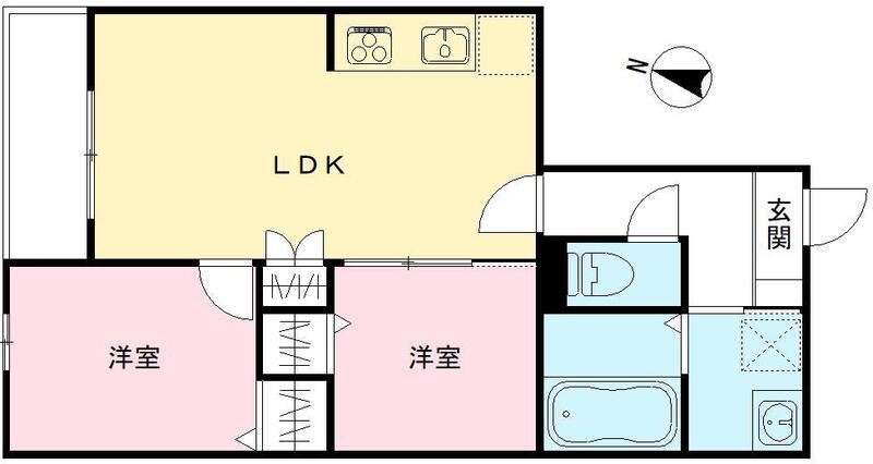 ハーモニー多摩平・205号室の間取り