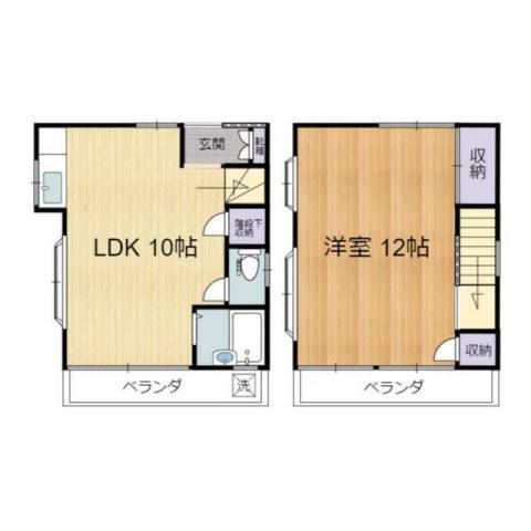 筒山邸貸家・1号室の間取り