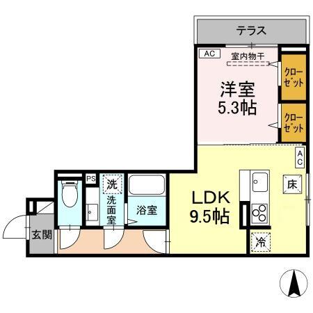 D-ROOM元横山町2丁目の間取り