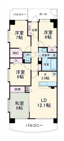 ビクトリアヒルズ横濱サウスE棟の間取り