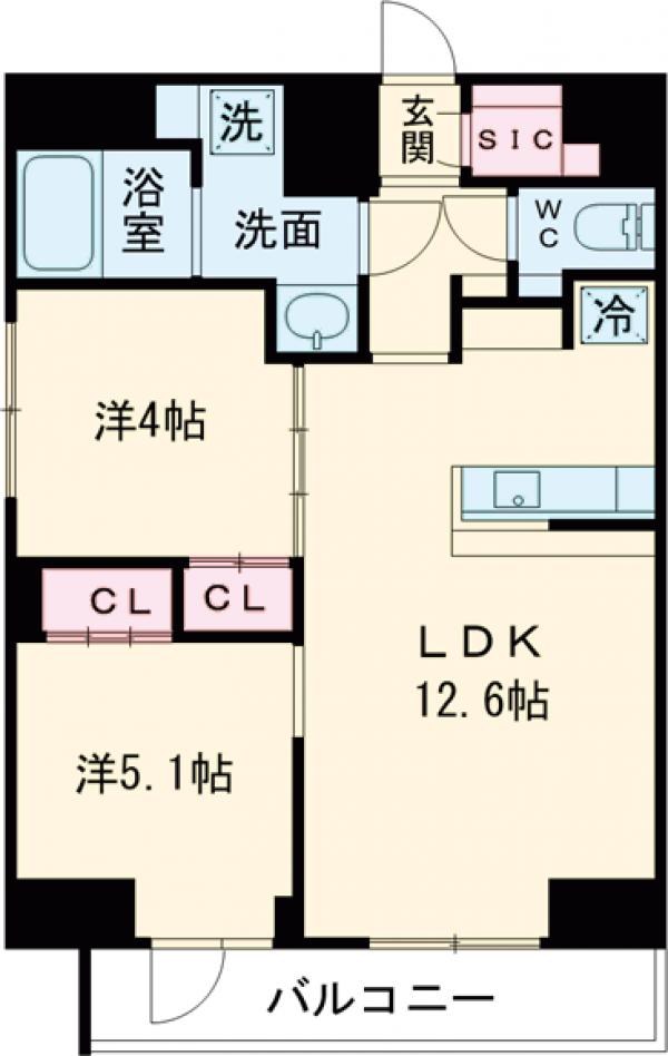 ドゥーエ三ノ輪Ⅰの間取り