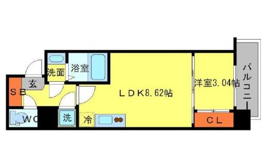 SERENiTE新大阪の間取り