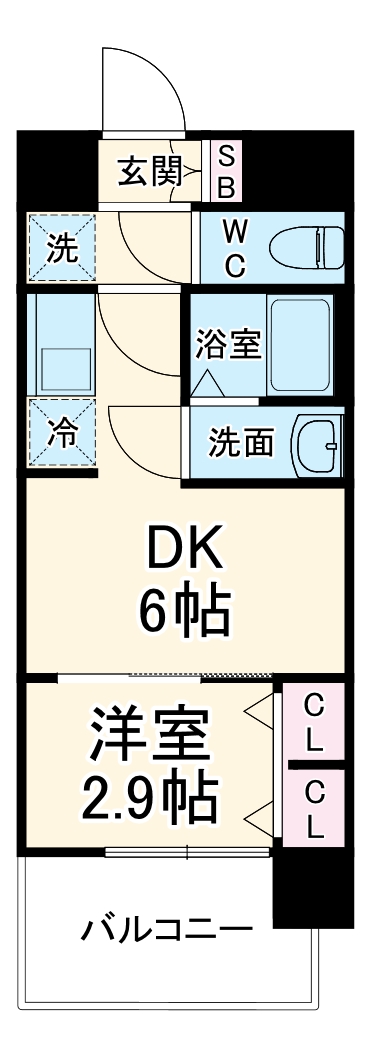 プレサンス尾張一宮ジュレア・607号室の間取り