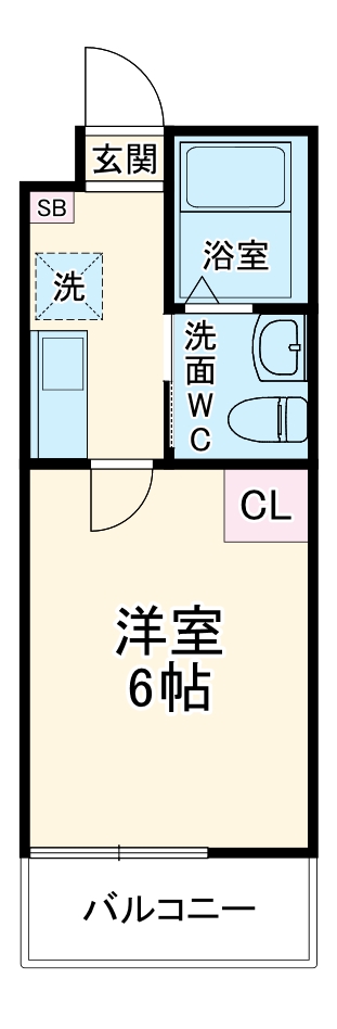 303号室の間取り