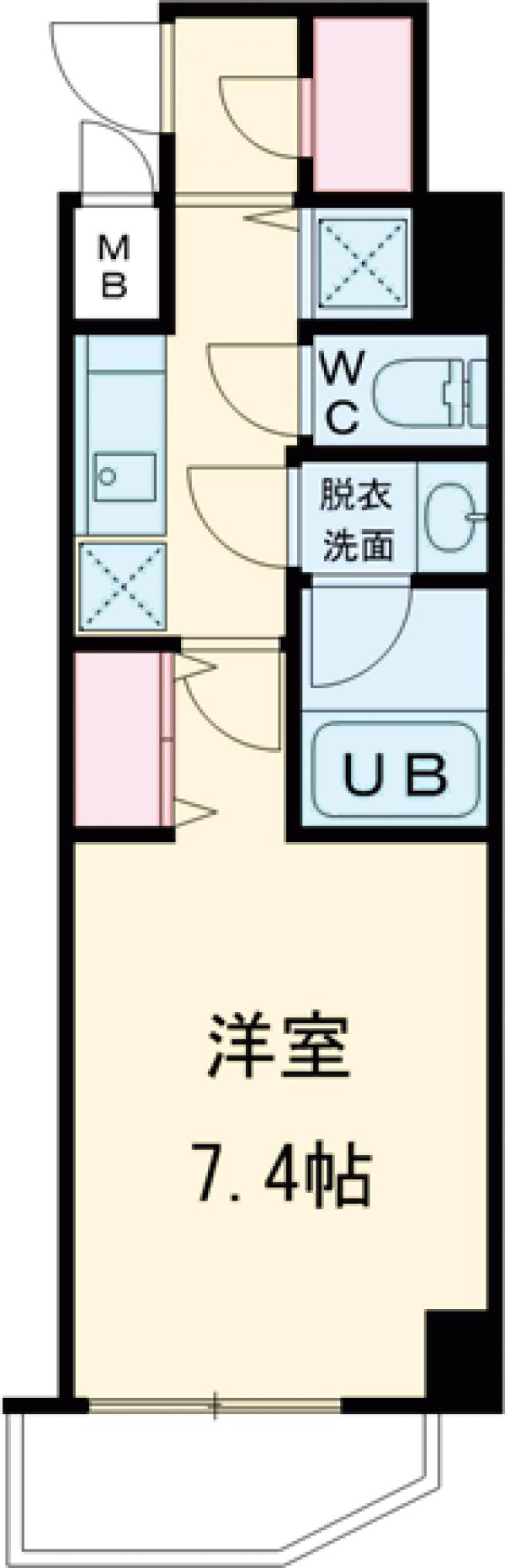 Ｓ－ＲＥＳＩＤＥＮＣＥ新宿イースト・503号室の間取り