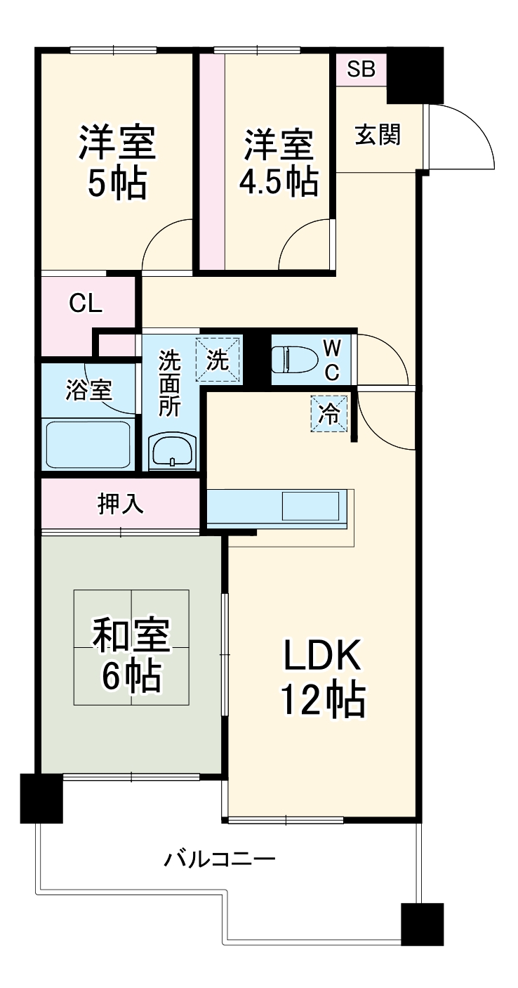 朝日プラザ豊中旭丘弐番館の間取り
