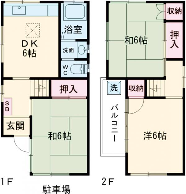 南葛西戸建・1号室の間取り