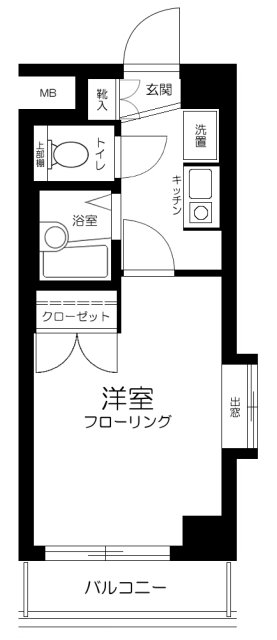 エスコート中野大和町・401号室の間取り