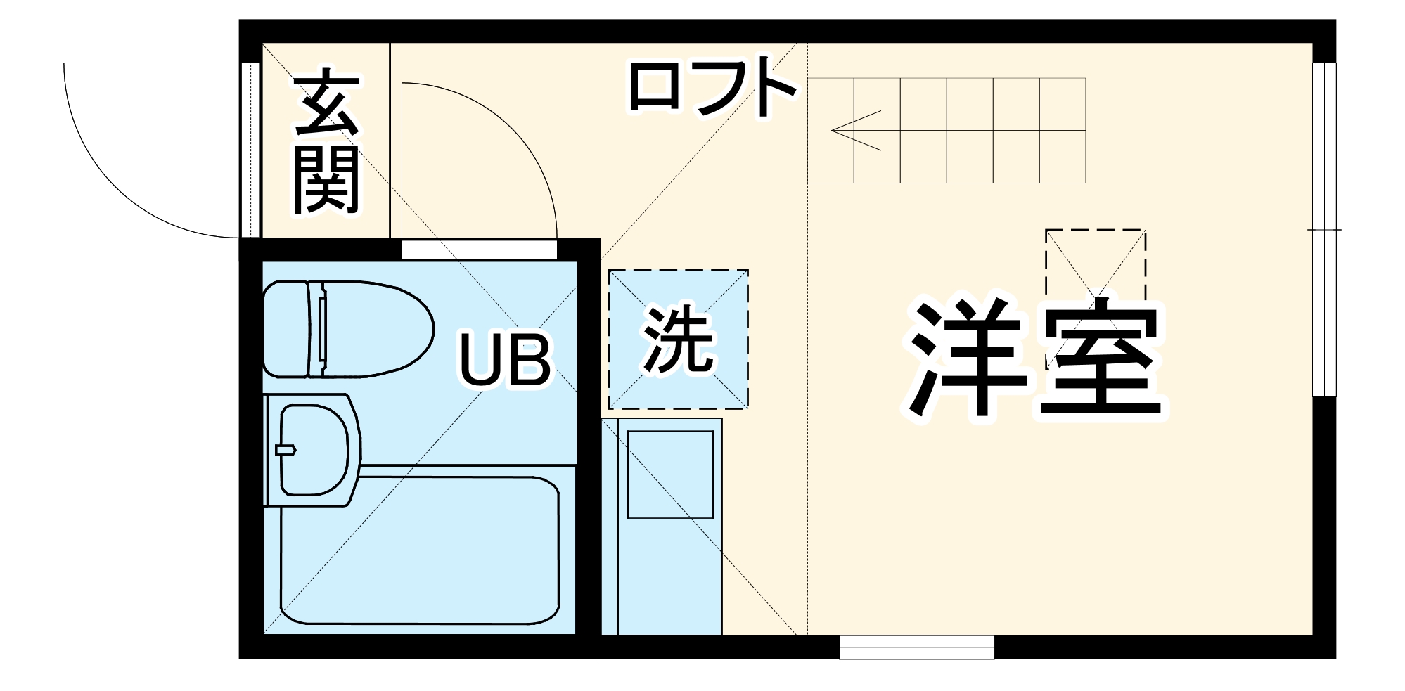 ユナイト石川町ジェフ・ベックの間取り