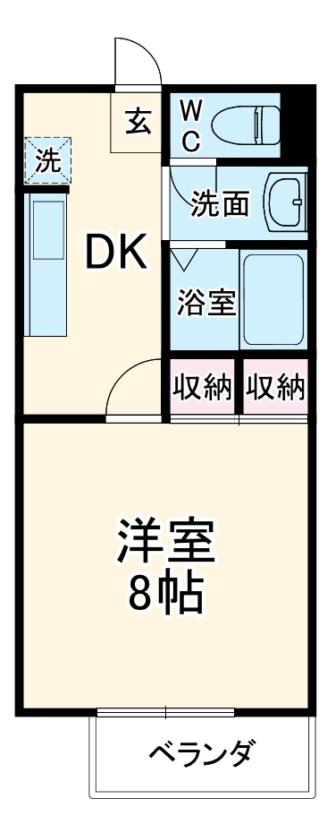 クレアール・102号室の間取り