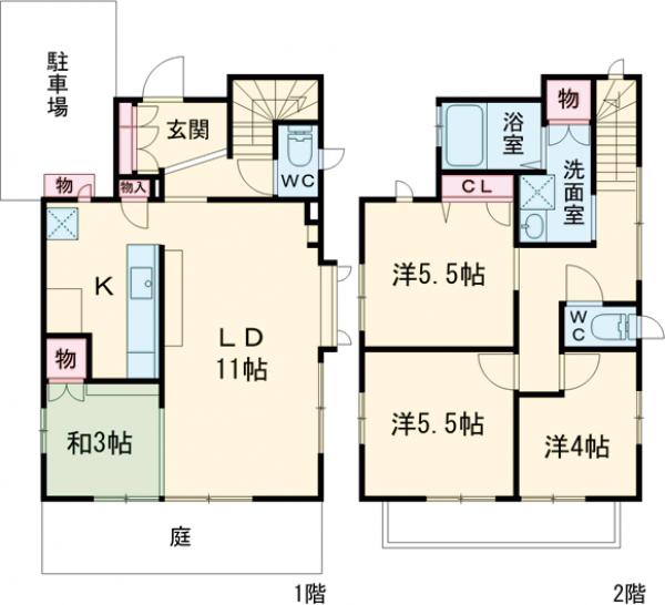 小金井東町2丁目貸家の間取り