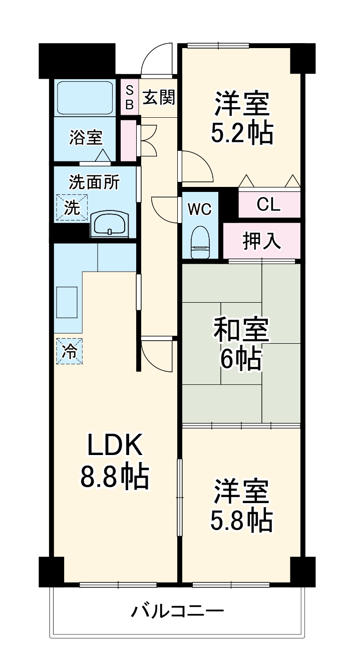 モーニングパーク朝霞の間取り