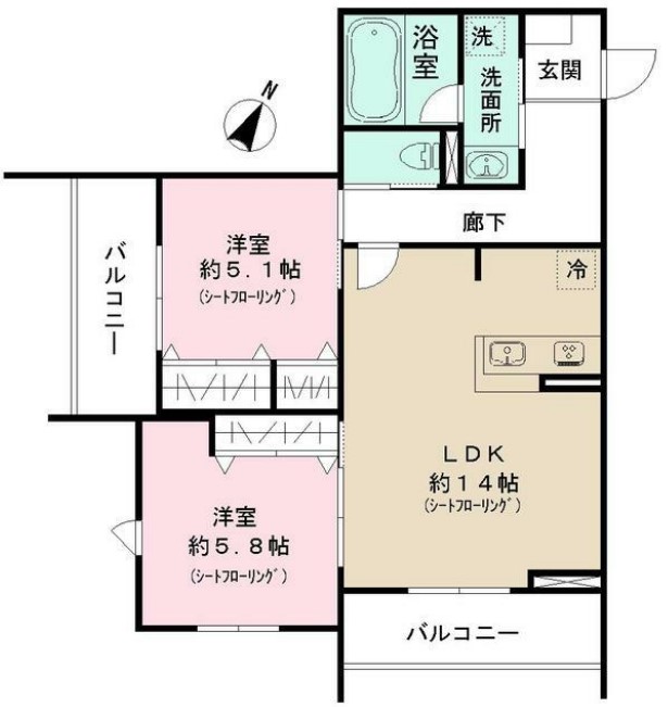 パークサイド宗峯・202号室の間取り