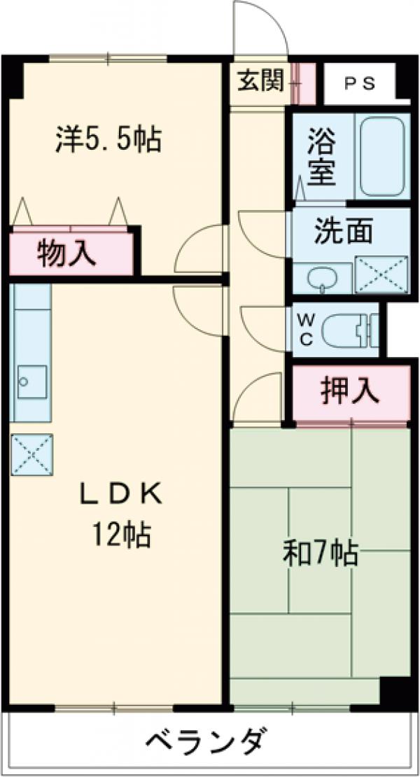 篠崎パークマンション・303号室の間取り