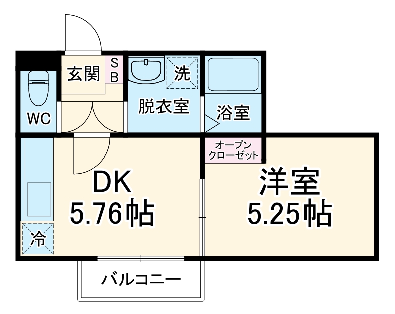 カインドネス北浦和・101号室の間取り