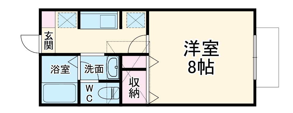 アムール・201号室の間取り