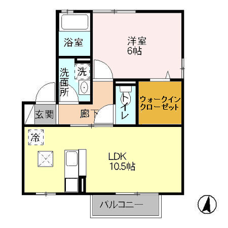 メナージュ Aの間取り