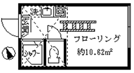 フェリススワン・202号室の間取り