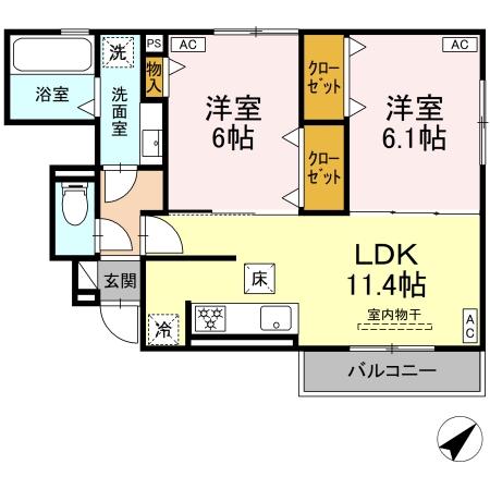 D-avance城崎町の間取り