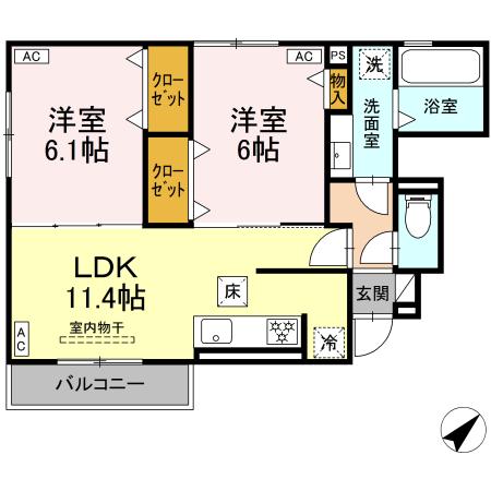 D-avance城崎町の間取り