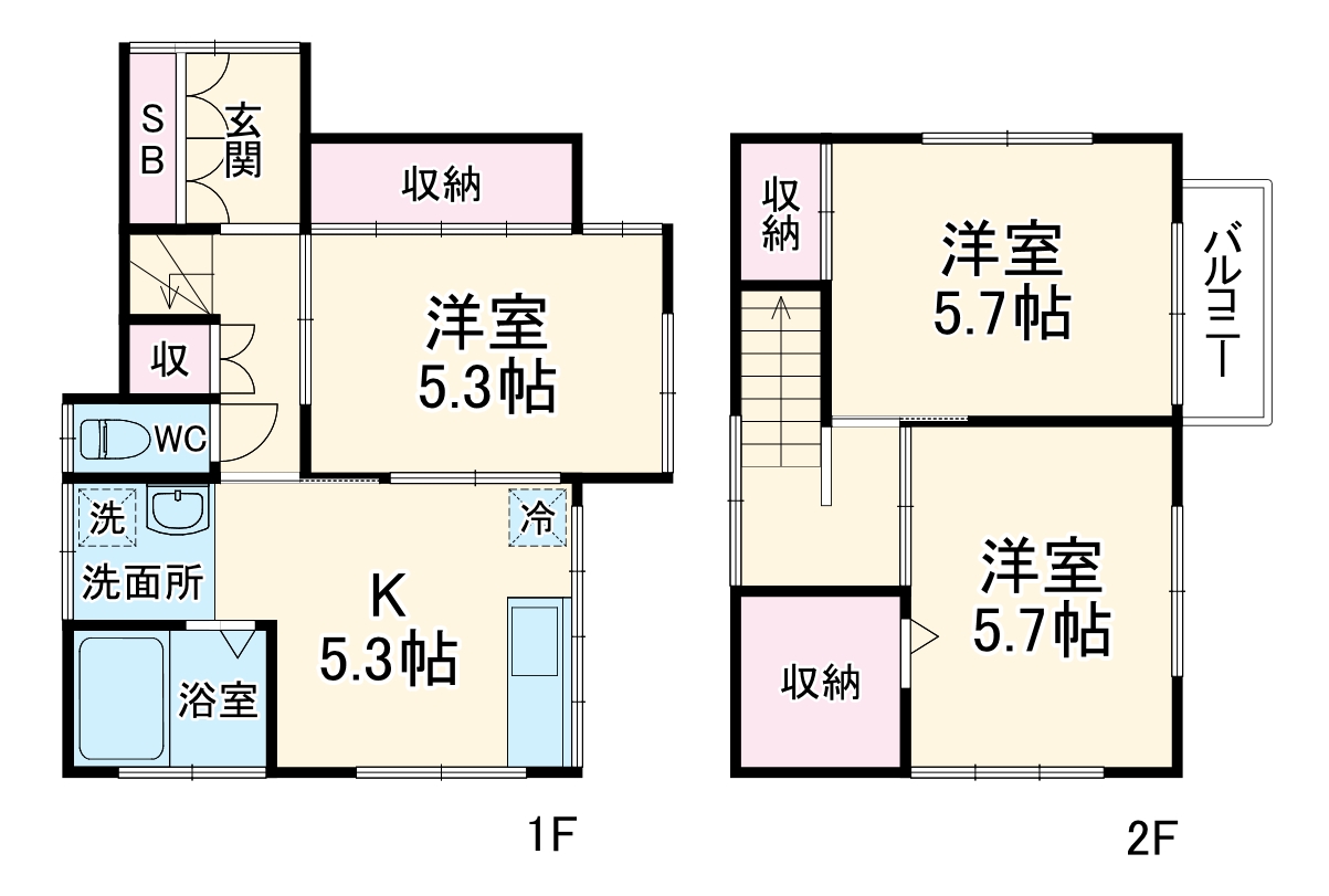 花見川区幕張町4丁目戸建・1号室の間取り